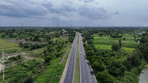 Chennai's highway intersection with multiple lanes, showing the city’s well-structured road network photo