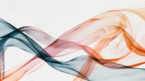 A serene scene of various abstract patterns in different colors creating a unified, flowing design on a white background