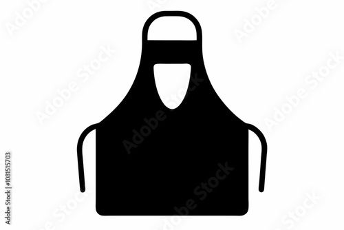 Apron vector, Silhouette of kitchen apron vector illustration, Apron icon vector
