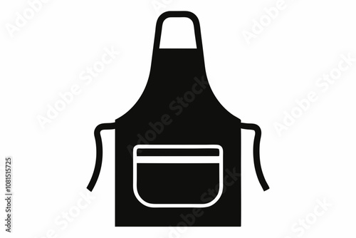 Apron vector, Silhouette of kitchen apron vector illustration, Apron icon vector