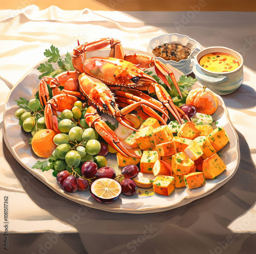 shrimp and vegetables
