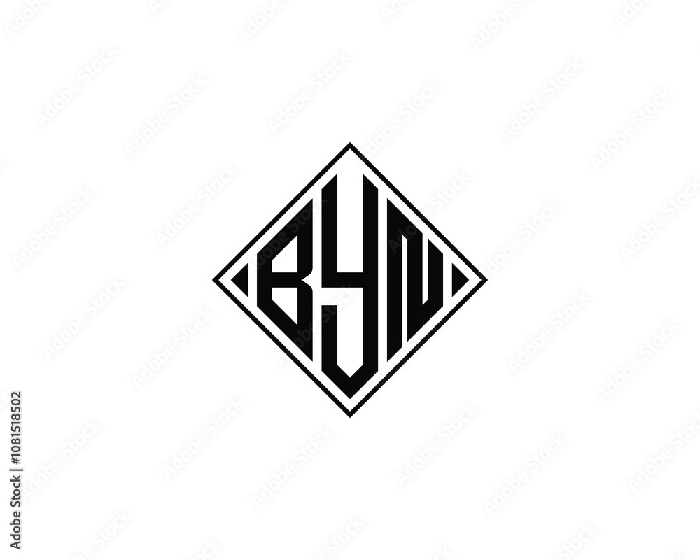 BYN logo design vector template. BYN BYN logo design vector template. BYN