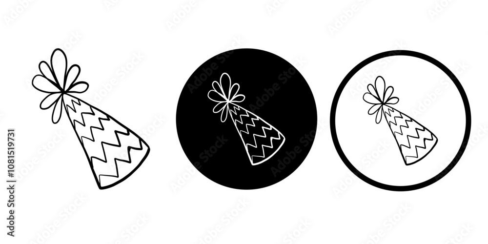 Happy birthday vectors icon set Happy birthday vectors icon set