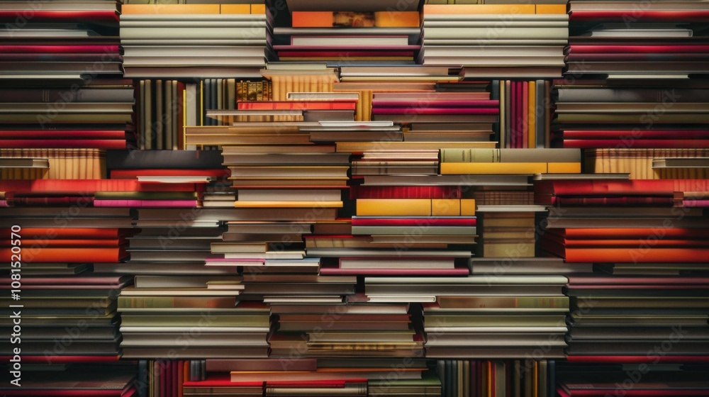 A striking depiction of a diverse library, with books of various sizes and colors stacked together on a single shelf, Highlighting the importance of varied perspectives and knowledge sources A striking depiction of a diverse library, with books of various sizes and colors stacked together on a single shelf, Highlighting the importance of varied perspectives and knowledge sources