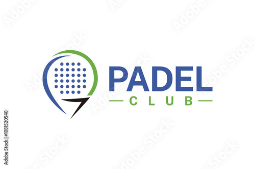 Padel logo padel Racket with ball logo design vector