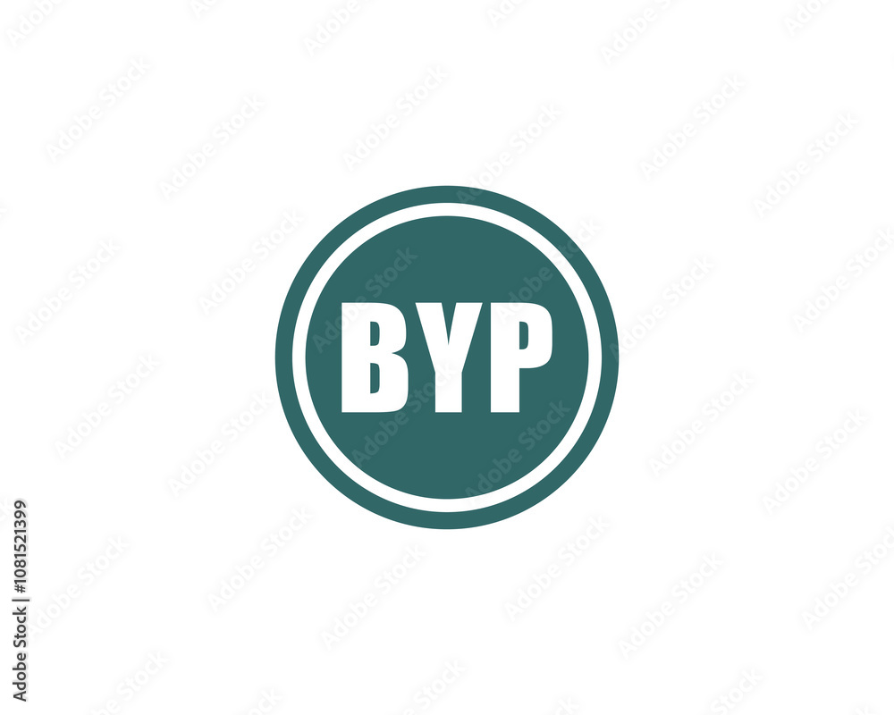 BYP logo design vector template. BYP BYP logo design vector template. BYP