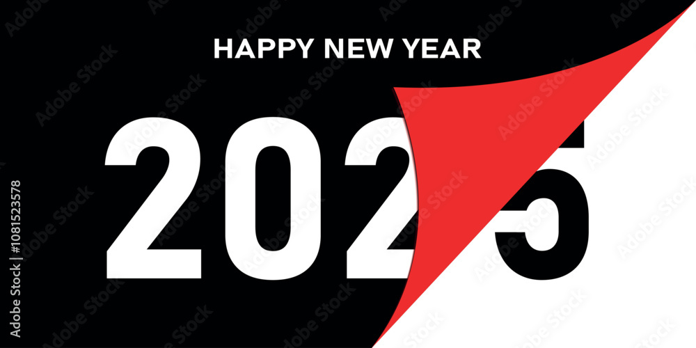 happy new year 2025 card with modern black background and festive style for holiday celebration greeting design happy new year 2025 card with modern black background and festive style for holiday celebration greeting design