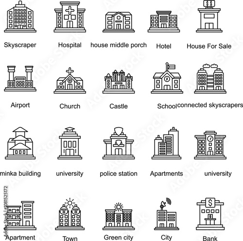 set of icons
