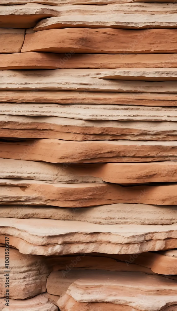 Layered Sandstone with Natural Lines and Color Variations in Beige and Rust Tones for an Earthy Rugged Look Layered Sandstone with Natural Lines and Color Variations in Beige and Rust Tones for an Earthy Rugged Look