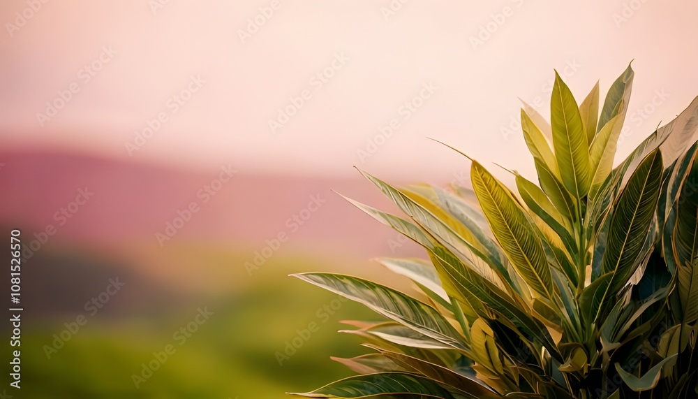 Natural macro shot. Macro of botanical leaves, serene outdoor scene, 3D illustration. Natural macro shot. Macro of botanical leaves, serene outdoor scene, 3D illustration.