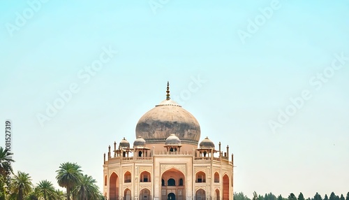 Majestic Indian architecture against a clear sky, a fusion of history and culture. photo