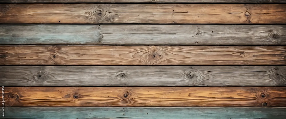 Stained and Weathered Wood Planks with Nail Holes and Faded Paint for a Vintage Rustic Look Stained and Weathered Wood Planks with Nail Holes and Faded Paint for a Vintage Rustic Look