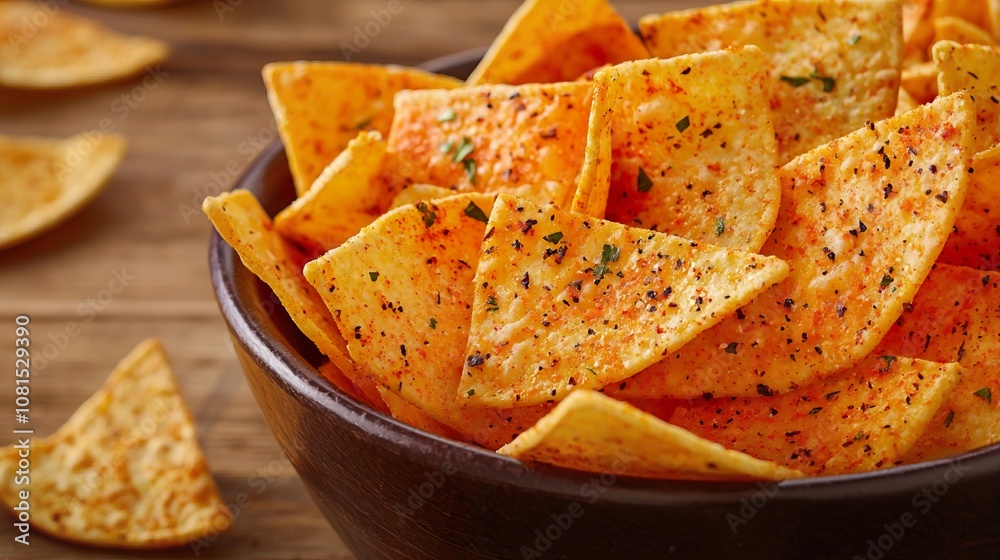 Snack time appetizer and finger food concept. Crunchy Appetizers in a Rustic Bowl Snack time appetizer and finger food concept. Crunchy Appetizers in a Rustic Bowl