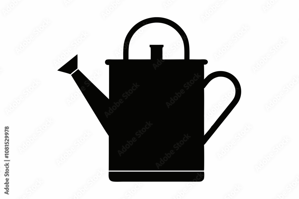 Garden watering can silhouette vector, watering can icon Garden watering can silhouette vector, watering can icon