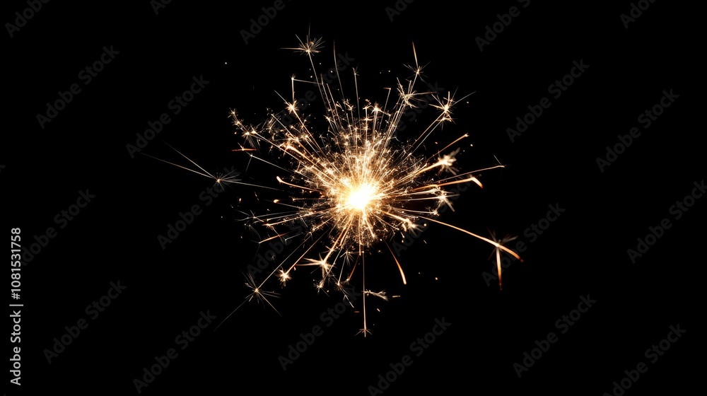 A bright sparkler emits glowing, golden sparks against a dark background, creating a festive and celebratory atmosphere. A bright sparkler emits glowing, golden sparks against a dark background, creating a festive and celebratory atmosphere.