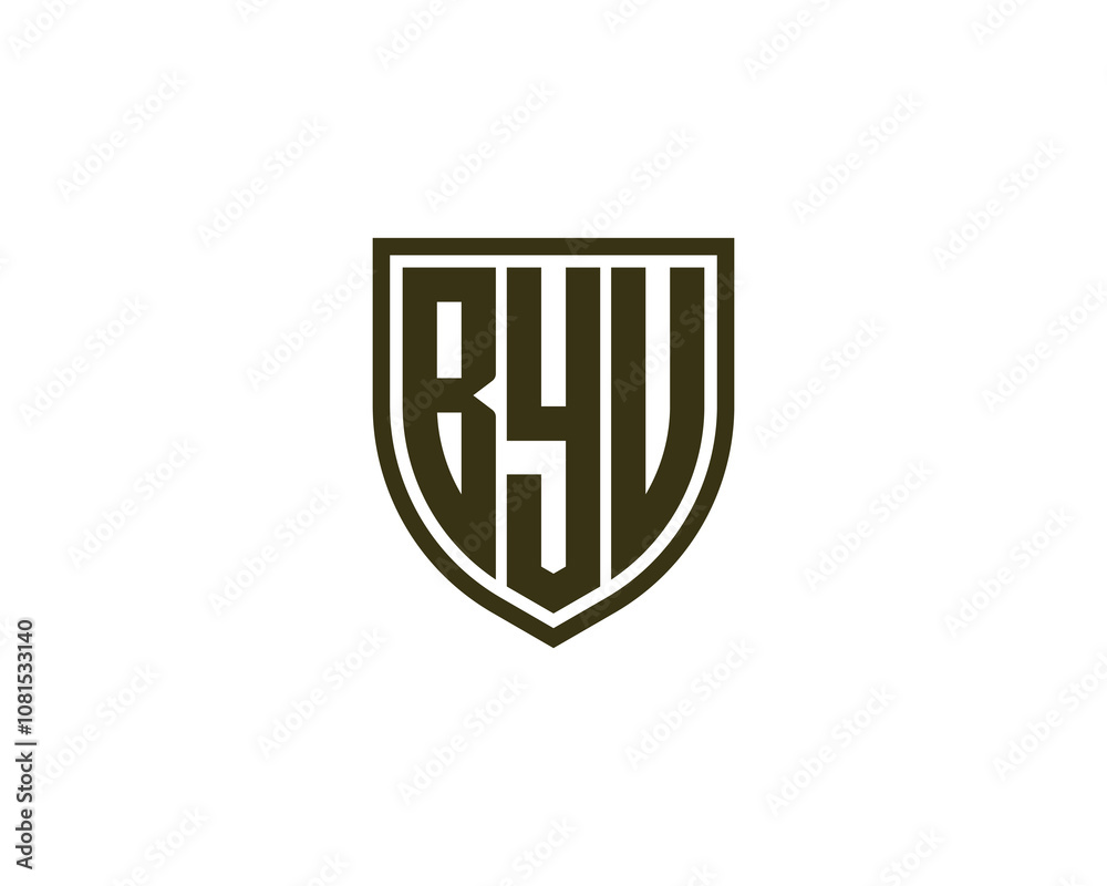 BYU logo design vector template. BYU BYU logo design vector template. BYU