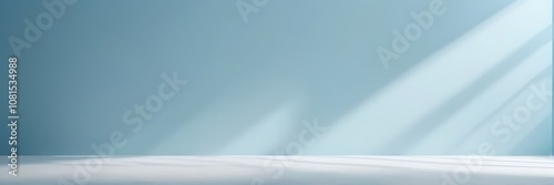 Wallpaper Mural Minimalist modern interior with light blue walls, natural light, and clean lines Torontodigital.ca