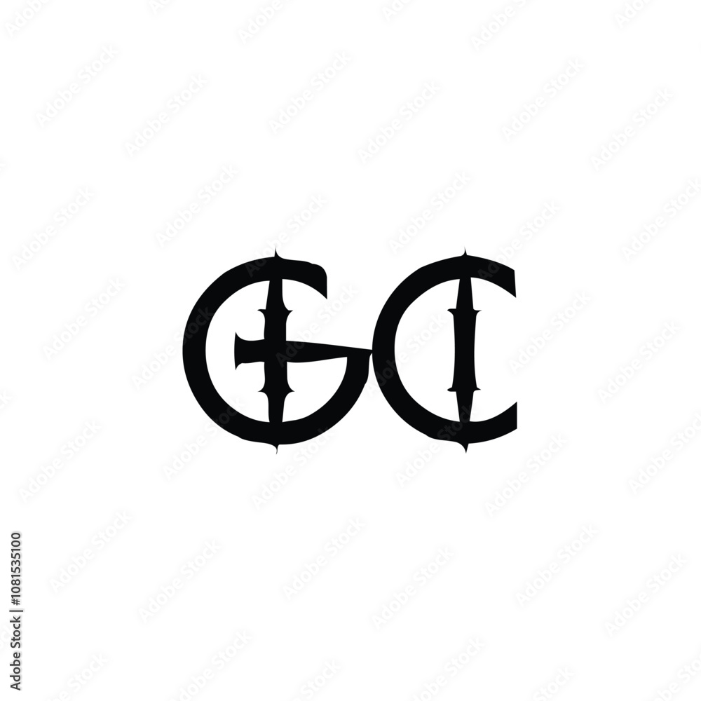 GC monogram logo design letter text name symbol monochrome logotype alphabet character simple logo GC monogram logo design letter text name symbol monochrome logotype alphabet character simple logo