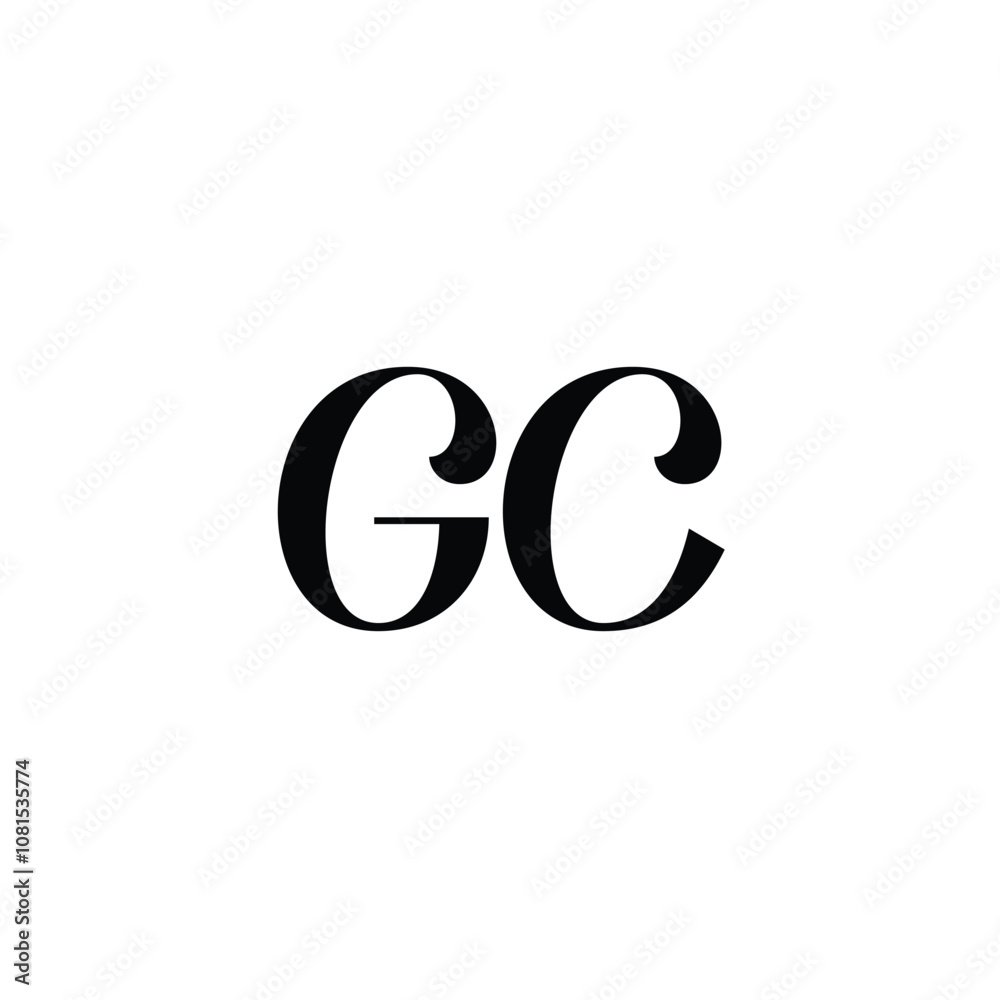 GC monogram logo design letter text name symbol monochrome logotype alphabet character simple logo GC monogram logo design letter text name symbol monochrome logotype alphabet character simple logo