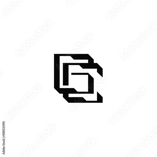 GC monogram logo design letter text name symbol monochrome logotype alphabet character simple logo