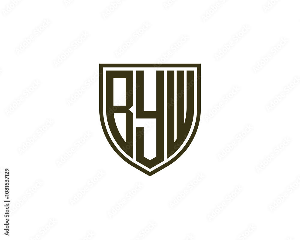 BYW logo design vector template. BYW BYW logo design vector template. BYW