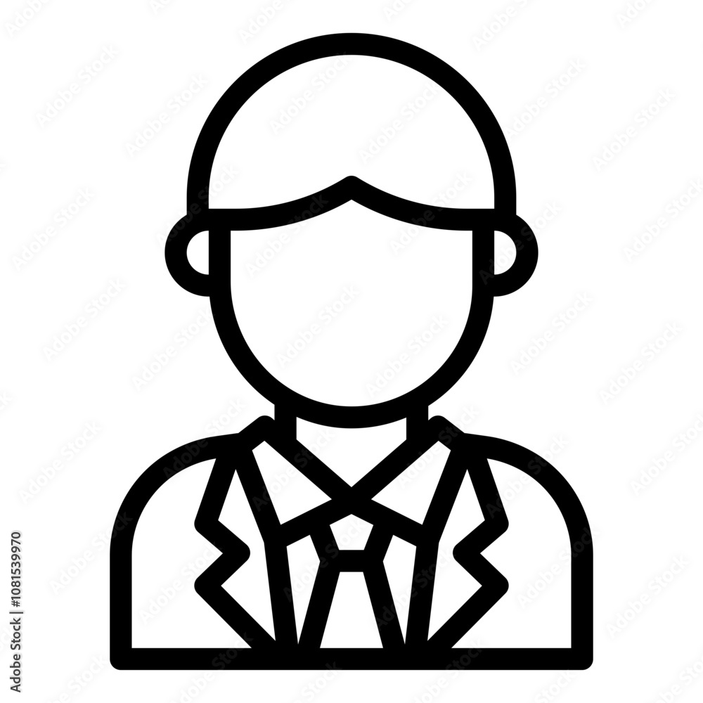 Male President Avatar outline icon Male President Avatar outline icon