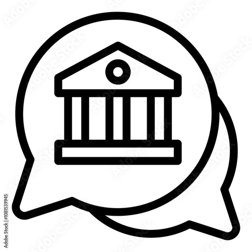 Legal Discussion Communication outline icon