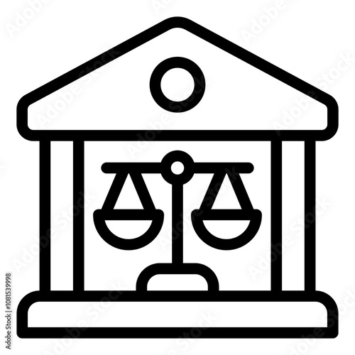 Justice Courthouse outline icon