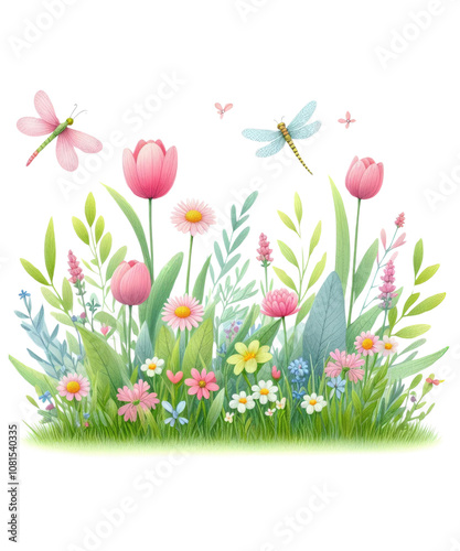 spring background with flowers