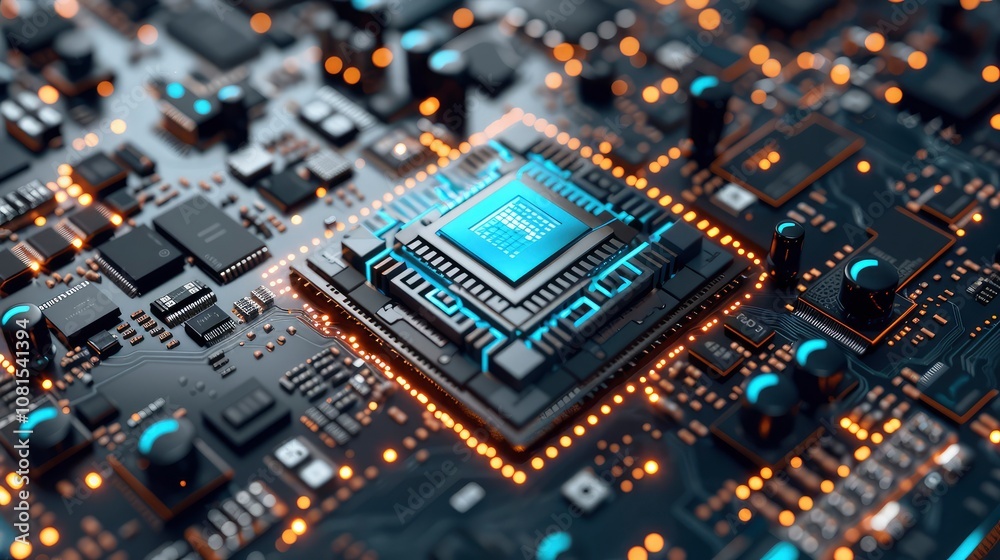 Modern technology, innovation and electronic computer circuit background Modern technology, innovation and electronic computer circuit background