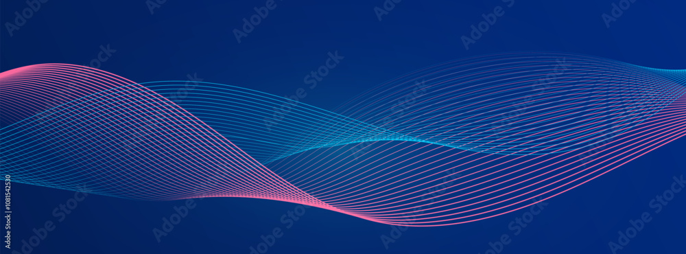 blue background.waving line particle.shape.pink and blue .technology.abstract background.vector illustration blue background.waving line particle.shape.pink and blue .technology.abstract background.vector illustration