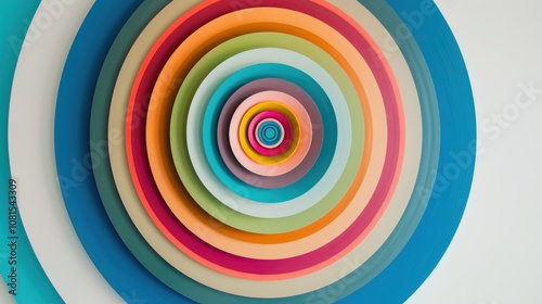 An abstract image of a series of multi-colored concentric circles expanding outward from a central point, Representing the spreading impact and inclusivity of embracing diverse viewpoints