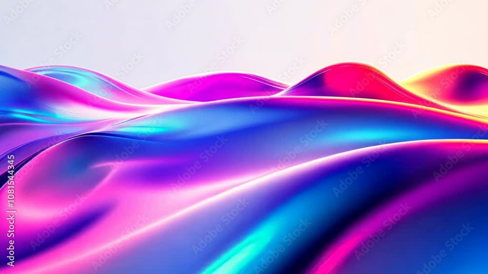 Colorful neon spectrum with flowing energy waves, dynamic light pattern on a white background. Colorful neon spectrum with flowing energy waves, dynamic light pattern on a white background.