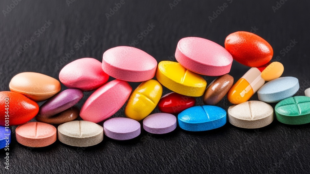 Colorful Medicine Pills Tablets Healthcare Pharmacy Drugs Colorful Medicine Pills Tablets Healthcare Pharmacy Drugs
