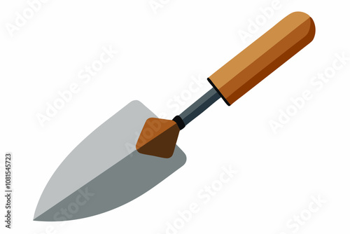 Cement trowel icon clipart design template isolated