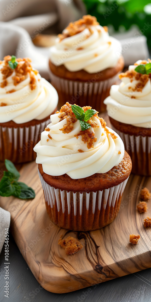 Cupcakes Delicious frosted cupcakes with a crumb topping Great for a fall themed party or dessert table Cupcakes Delicious frosted cupcakes with a crumb topping Great for a fall themed party or dessert table