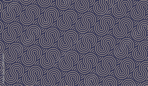 Japanese seamless pattern in oriental geometric traditional style