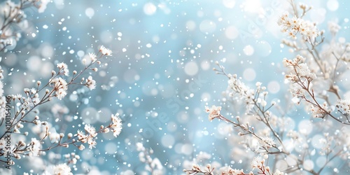 Fresh snow covered trees