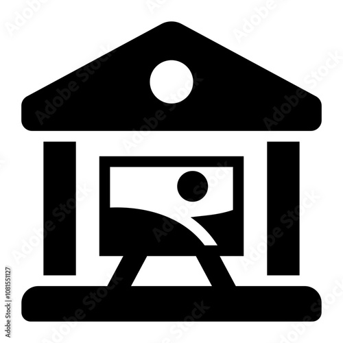 Museum building glyph icon
