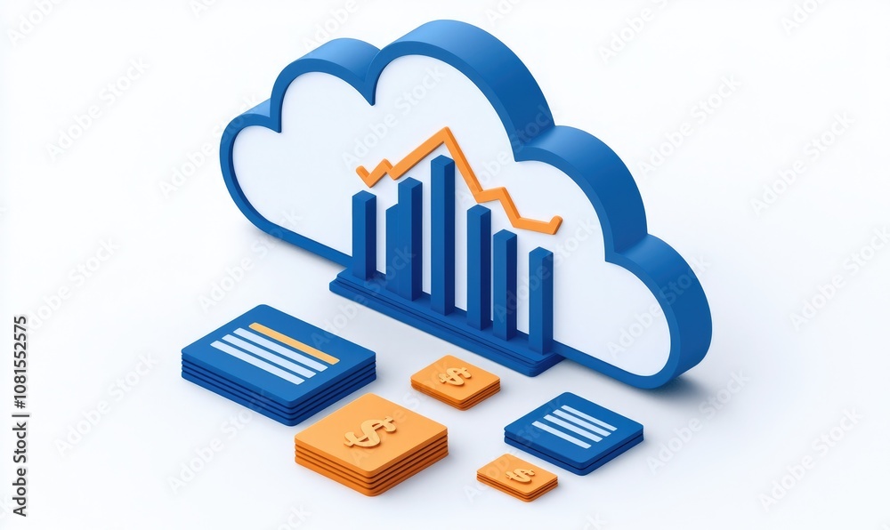 Colorful cloud computing concept with graphs and data, representing modern data analysis and storage solutions. Colorful cloud computing concept with graphs and data, representing modern data analysis and storage solutions.