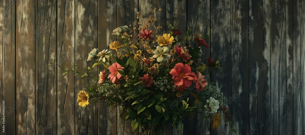 colorful bouquet flower plant leaf on wooden background 15 colorful bouquet flower plant leaf on wooden background 15