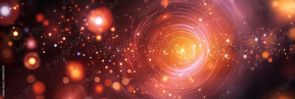 A vibrant cosmic swirl with glowing particles and light, evoking a sense of wonder. A vibrant cosmic swirl with glowing particles and light, evoking a sense of wonder.