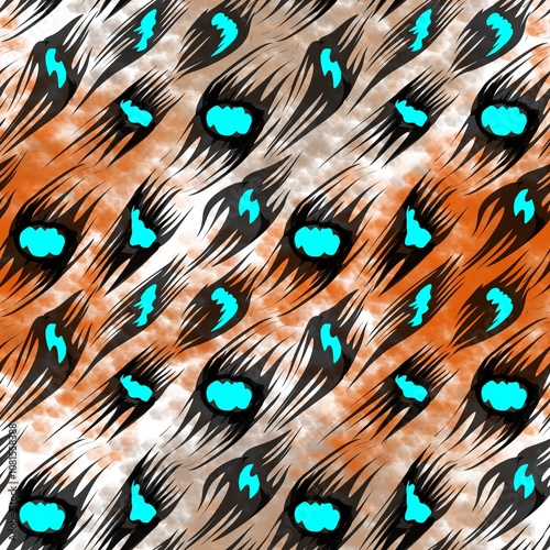 abstract backgroundSeamless abstract tiger fur pattern for prints and textiles. photo