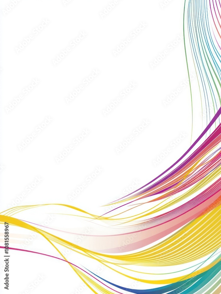 Abstract colorful wave design on a white background, suitable for graphics and presentations. Abstract colorful wave design on a white background, suitable for graphics and presentations.