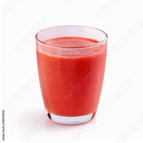 Freshly Made Strawberry Smoothie in a Glass