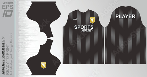 Print-ready jersey pattern, easily resizable to fit any sport. Ideal for football, basketball, running, and more, with a dynamic design suited for versatile athletic use.