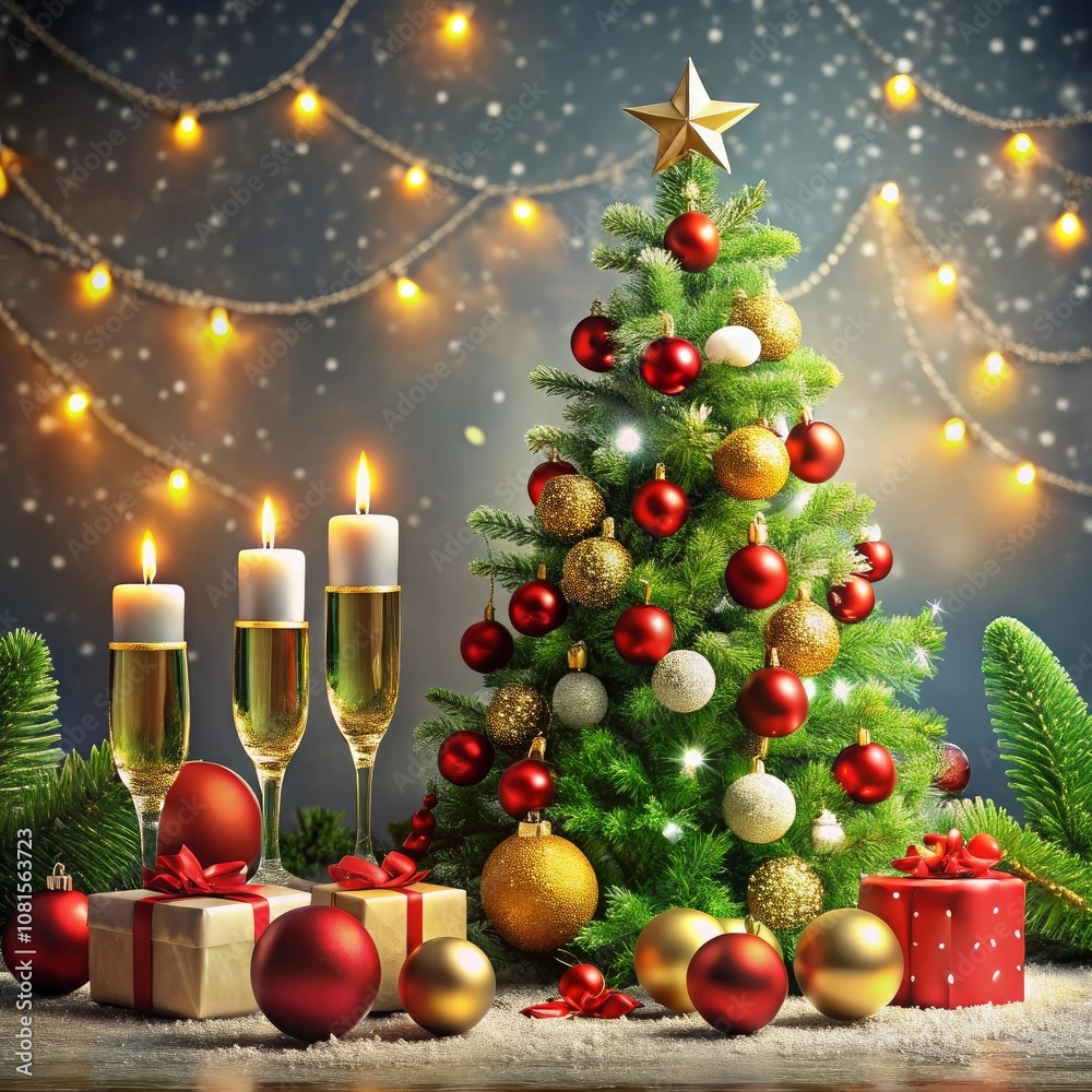 a christmas tree with a christmas tree and presents under it a christmas tree with a christmas tree and presents under it