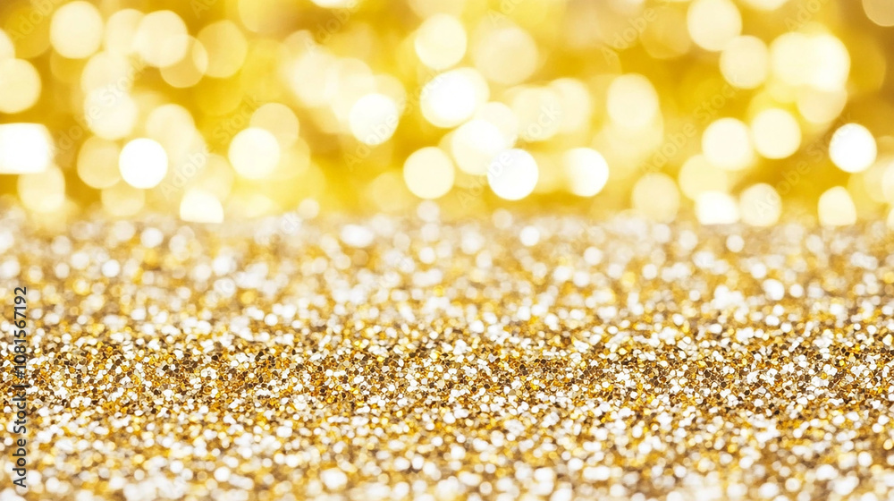 Abstract golden glitter background with blurred bokeh lights. Abstract golden glitter background with blurred bokeh lights.