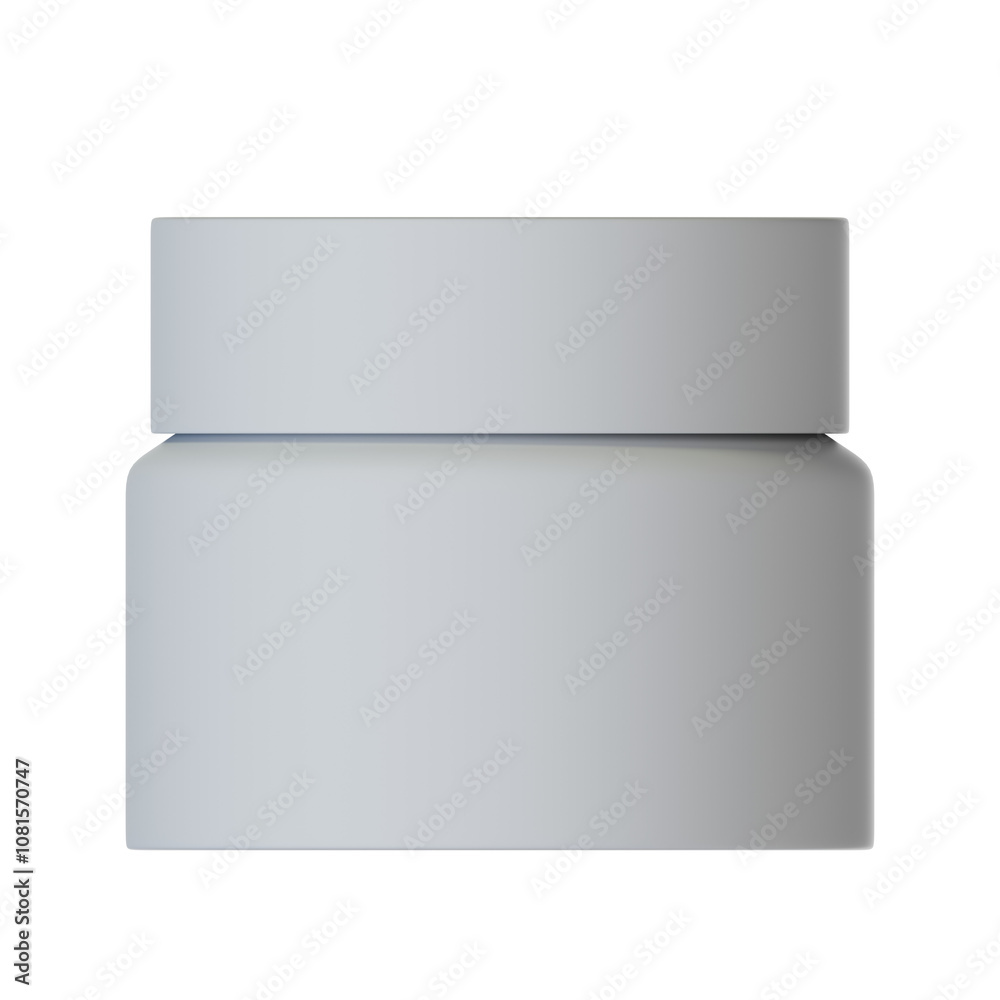 Small white cosmetics bottle front view, isolated, no design for mockup Small white cosmetics bottle front view, isolated, no design for mockup