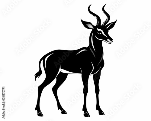 Pronghorn Deer silhouette,Pronghorn Deer vector illustration,Pronghorn Deer icon